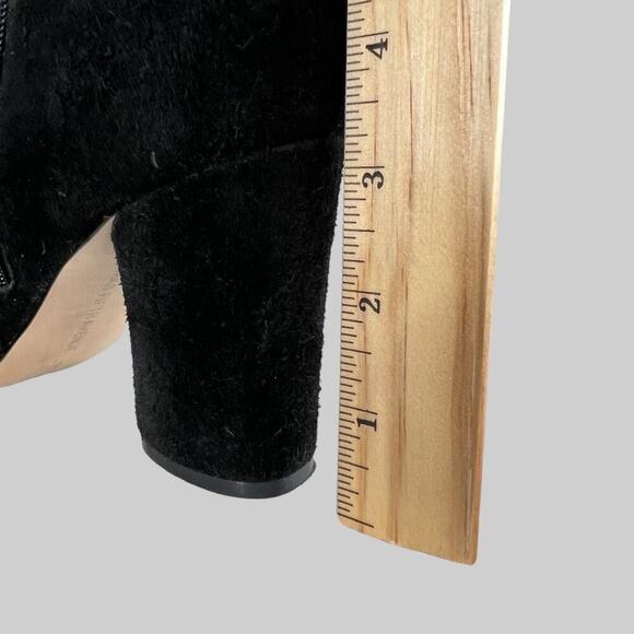 SAK’S Fifth Avenue Nina Suede Booties 3" Heel in Black Size 7 - Picture 14 of 16